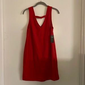 NWT dress small Abercrombie Fitch A&F red deep V dress new Valentine’s Day